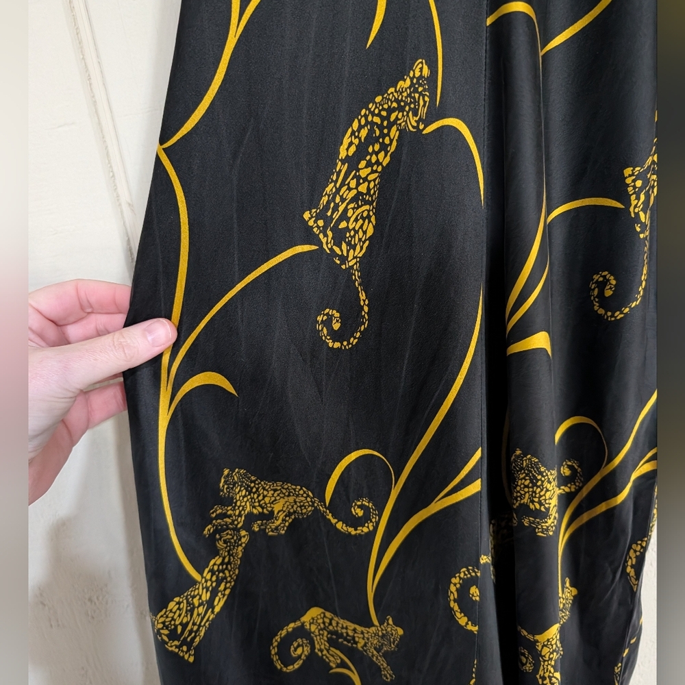 L'AGENCE Jodie Tiger Print Silk Slip Dress - Picture 8 of 16